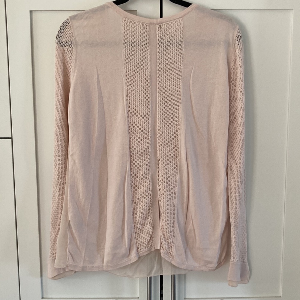 Asoie Silk and Cotton Knit Scoop Neck Lightweight Sweater Size M - Picture 6 of 8